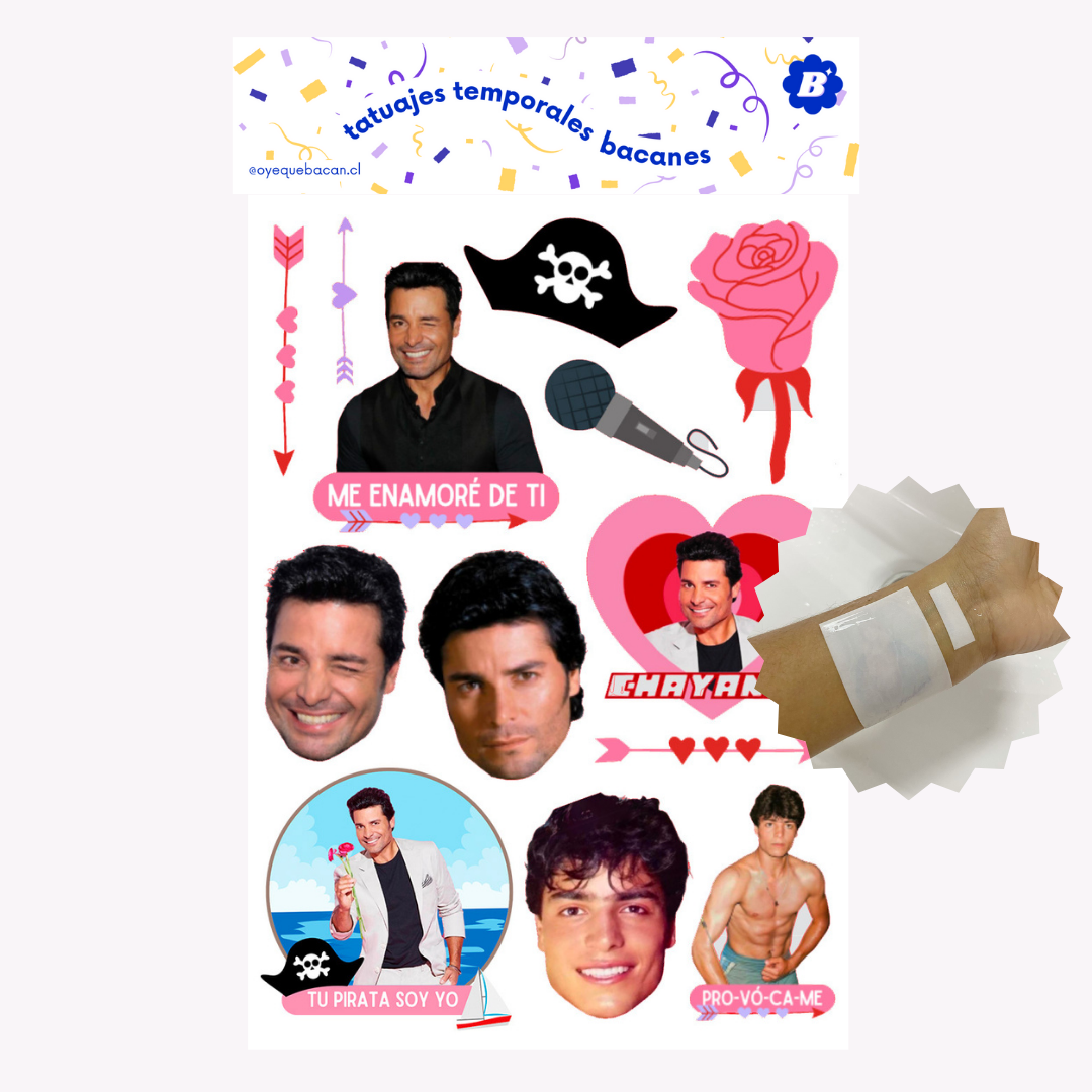 Set tatuajes Chayanne