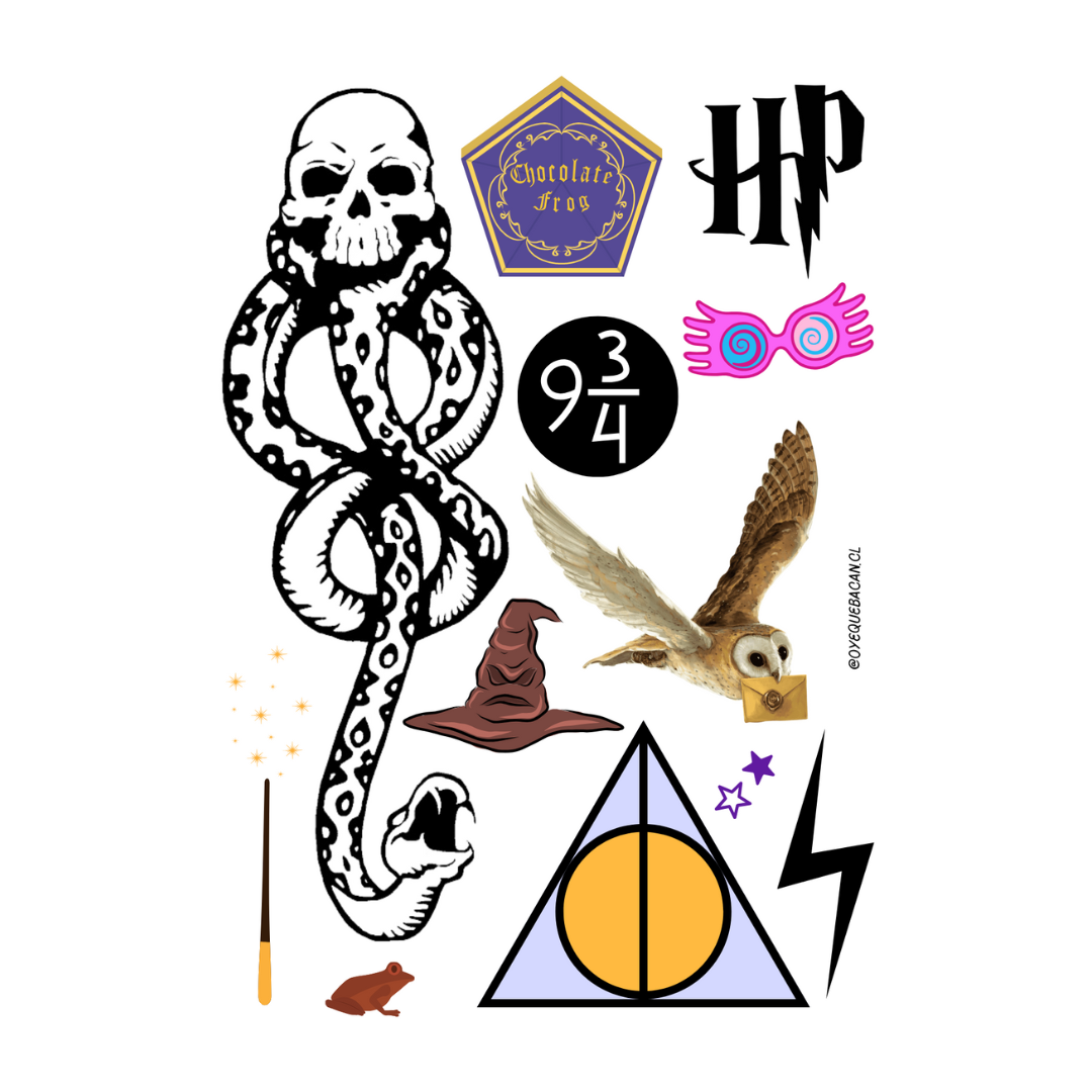 Set tatuajes Harry Potter