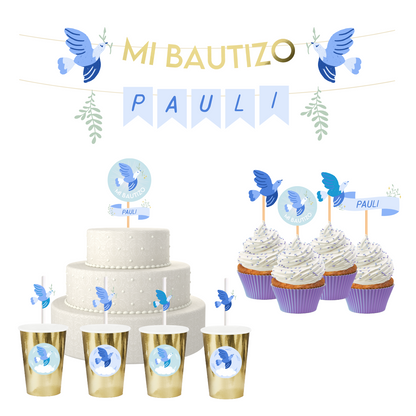 Kit de fiesta Bautizo Personalizado